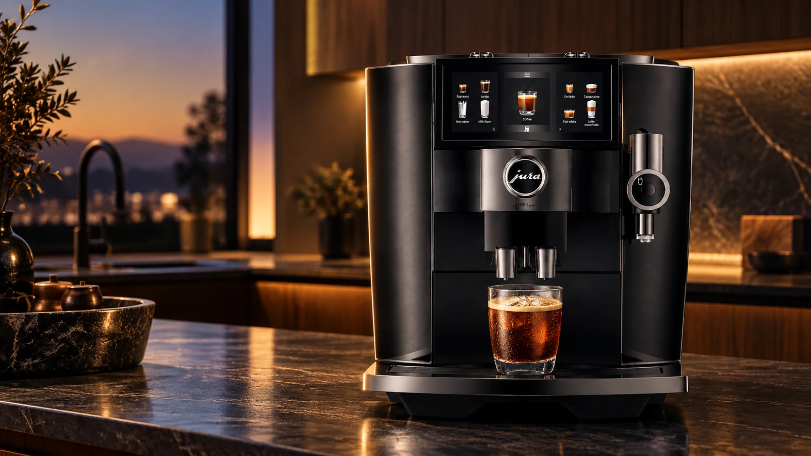 Original illustrative scene featuring JURA ® J10 Twin - NEW